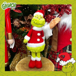 Grinch Standing Christmas Decoration Festive 35Cm X 16Cm Green X 1 - thumbnail 3