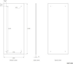 120 X 45Cm Rectangle Frameless Bathroom Mirror With Pre-Drilled Holes And Wall Hanging Fittings - thumbnail 4