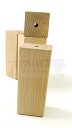 L&F 4X Replacement Furniture Legs Solid Wood 110mm High Sofas Chairs Settee Cabinets Legs Self Fixing Raw - thumbnail 3