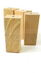 L&F 4X Replacement Furniture Legs Solid Wood 110mm High Sofas Chairs Settee Cabinets Legs Self Fixing Raw - thumbnail 5