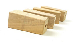 L&F 4X Replacement Furniture Legs Solid Wood 110mm High Sofas Chairs Settee Cabinets Legs Self Fixing Raw - thumbnail 2