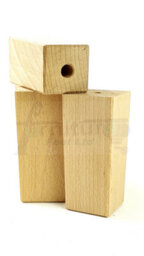 L&F 4X Replacement Furniture Legs Solid Wood 110mm High Sofas Chairs Settee Cabinets Legs Self Fixing Raw - thumbnail 4