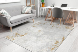 RugsX Modern Carpet Duke 51378 Cream / Gold - Concrete, Stone Structured, Ve  160X220 Cm - thumbnail 5