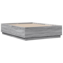 Berkfield Bed Frame With Led Without Mattress Grey Sonoma 120X190 Cm Small Double - thumbnail 8
