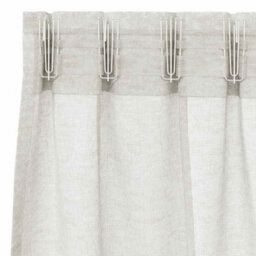 Berkfield Curtains With Curtains 2 Pcs Cream Polyester - thumbnail 4