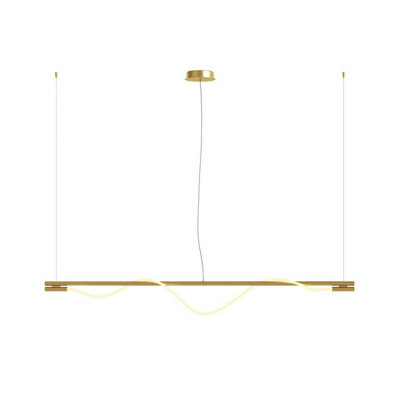 Luminosa Lighting Luminosa Maytoni Tau Modern Bar Pendant Ceiling Light Gold, 180Cm Integrated Led 3000K - image 1