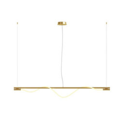 Luminosa Lighting Luminosa Maytoni Tau Modern Bar Pendant Ceiling Light Gold, 180Cm Integrated Led 3000K