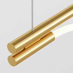 Luminosa Lighting Luminosa Maytoni Tau Modern Bar Pendant Ceiling Light Gold, 180Cm Integrated Led 3000K - thumbnail 2