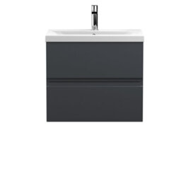 Hudson Reed Urban Soft Black Wall Hung 2 Drawer Vanity Unit And Basin With Silent Close, 540 X 610 X 390 - thumbnail 4