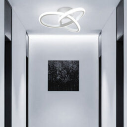 Led Ceiling Light 24W Mobius Strip Acrylic Silver Cool White - thumbnail 2
