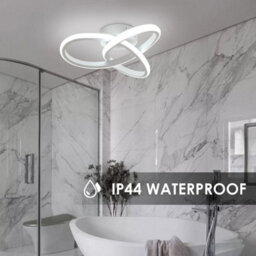 Led Ceiling Light 24W Mobius Strip Acrylic Silver Cool White - thumbnail 6