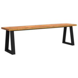 Vidaxl Bench With Live Edge 160 Cm Solid Wood Acacia Benches - thumbnail 2
