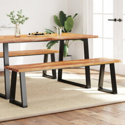 Vidaxl Bench With Live Edge 160 Cm Solid Wood Acacia Benches