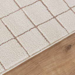 Livabliss Our Pnw Home Cascade-Modern Ivory Brown Graphic High Pile Living Dining Bedroom Rug 160 X 213 Cm Easy Care, Non Shedding - thumbnail 3