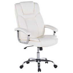 Beliani Executive Chair Advance Faux Leather Light Beige - thumbnail 1