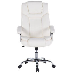 Beliani Executive Chair Advance Faux Leather Light Beige - thumbnail 4