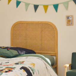Sweeek - Natural Rattan And Cane Headboard Sumatra 90X90X100 Cm
