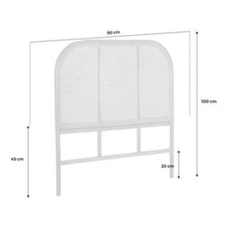 Sweeek - Natural Rattan And Cane Headboard Sumatra 90X90X100 Cm - thumbnail 5