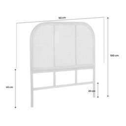 Sweeek - Natural Rattan And Cane Headboard 90X90X100 Cm - Sumatra - thumbnail 6