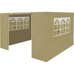 Loops Side Walls Door & Windows For 2X2M Pop-Up Gazebo - Beige - Garden Party Tent - thumbnail 1