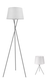 GoodHome Gooban Chrome Effect Floor & Table Lamp - thumbnail 5