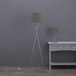 GoodHome Gooban Chrome Effect Floor & Table Lamp - thumbnail 3