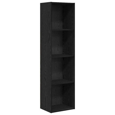 Berkfield Modern Bookcase Black Oak 40 X 30 X 152 Cm Engineered Wood - image 1