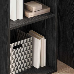 Berkfield Modern Bookcase Black Oak 40 X 30 X 152 Cm Engineered Wood - thumbnail 4
