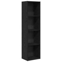 Berkfield Modern Bookcase Black Oak 40 X 30 X 152 Cm Engineered Wood