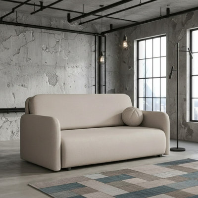 Viva Sun Iv Sofa Bed With Sleeping Function And Storage Compartment Chipboard Metal Legs 170X103X85Cm Beige - image 1