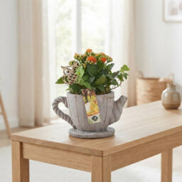 Decorative Cement Teapot Arrangement - 18Cm - thumbnail 4
