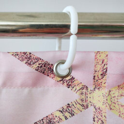 Neel Blue Shower Curtain Polyester Fabric Bathroom Curtain Mould & Mildew  With 12 Curtain Hook - thumbnail 4