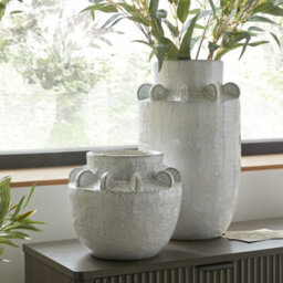 Hill Interiors Dara Large Hydria Vase - Ceramic - L24 X W24 X H41 Cm - White - thumbnail 4