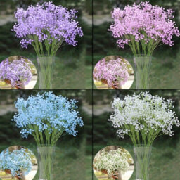 Best Artificial 53Cm Gypsophila Flower Spray Bunch (9 Pcs) / Pink - thumbnail 1