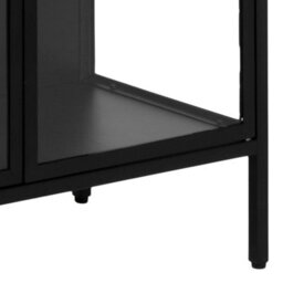 Wyld Haus Graz Matt Black Metal Tall Display Cabinet 2 Doors, 4 Shelves, 800 X 400 X 1800 mm - thumbnail 8