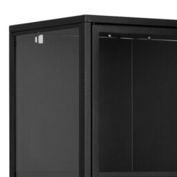 Wyld Haus Graz Matt Black Metal Tall Display Cabinet 2 Doors, 4 Shelves, 800 X 400 X 1800 mm - thumbnail 6
