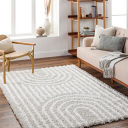 Livabliss Urban Shaggy-Modern Grey White Soft Plush Pile Living Bedroom Rug 160 X 220 Cm Easy Care, Non Shedding - thumbnail 2