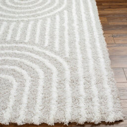 Livabliss Urban Shaggy-Modern Grey White Soft Plush Pile Living Bedroom Rug 160 X 220 Cm Easy Care, Non Shedding - thumbnail 5