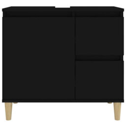 Vidaxl Bathroom Cabinet Black 65X33X60 Cm Engineered Wood - thumbnail 7