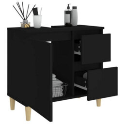 Vidaxl Bathroom Cabinet Black 65X33X60 Cm Engineered Wood - thumbnail 4