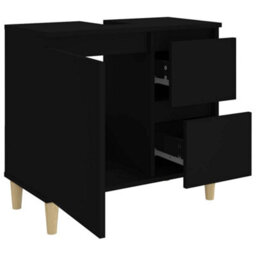 Vidaxl Bathroom Cabinet Black 65X33X60 Cm Engineered Wood - thumbnail 6