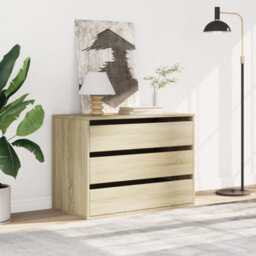 Berkfield Corner Chest Of Drawers Sonoma Oak 80X41X58 Cm Engineered Wood - thumbnail 3
