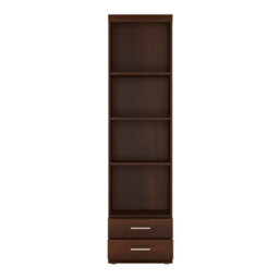 Furniture To Go Imperial Tall 2 Drawer Narrow Cabinet With Open Shelving In Dark Mahogany Melamine - thumbnail 2