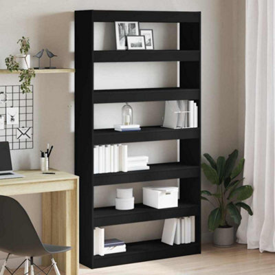 Berkfield Bookcase Black Engineered Wood 100 X 30 X 198 Cm Bookshelf - image 1