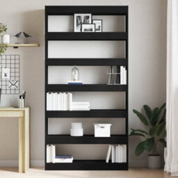 Berkfield Bookcase Black Engineered Wood 100 X 30 X 198 Cm Bookshelf - thumbnail 4