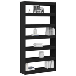 Berkfield Bookcase Black Engineered Wood 100 X 30 X 198 Cm Bookshelf - thumbnail 3