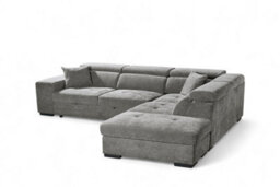 Grey Chenille Fabric Corner Sofa Bed With Storage 2C1 Sofabed - thumbnail 6