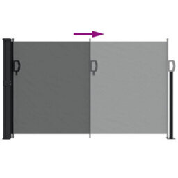 Walplus Retractable Side Awning Garden Sun Shade Canopy Gazebo For Back Door, Porch, Patio Anthracite 120X600 Cm - thumbnail 5
