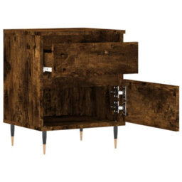 Berkfield Bedside Cabinets 2 Pcs Smoked Oak 40X35X50 Cm Engineered Wood - thumbnail 7