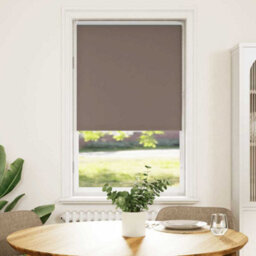 Berkfield Roller Blind Blackout Coffee 85X130 Cm Fabric Width 80.7 Cm Polyester - thumbnail 1